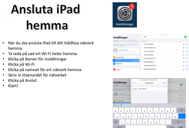 Anslut iPad till nät