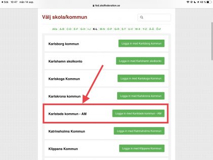 Välj rätt kommun.