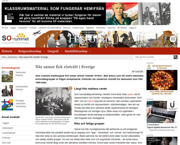 Exempel på en text utan läsvy.