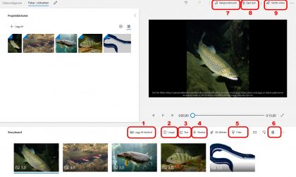 Funktioner på Storyboard