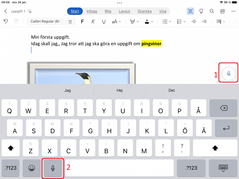 öppna dikteringsverktyget.