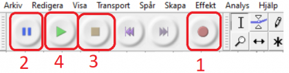 Inspelningsknappar