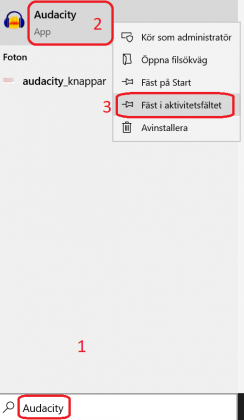 HItta Audacity på datorn