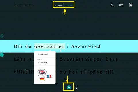 översättning avancerad läsare