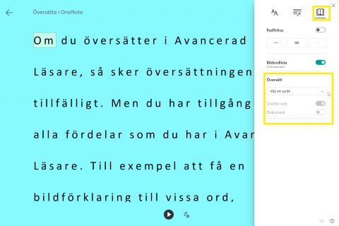 översätta i OneNote