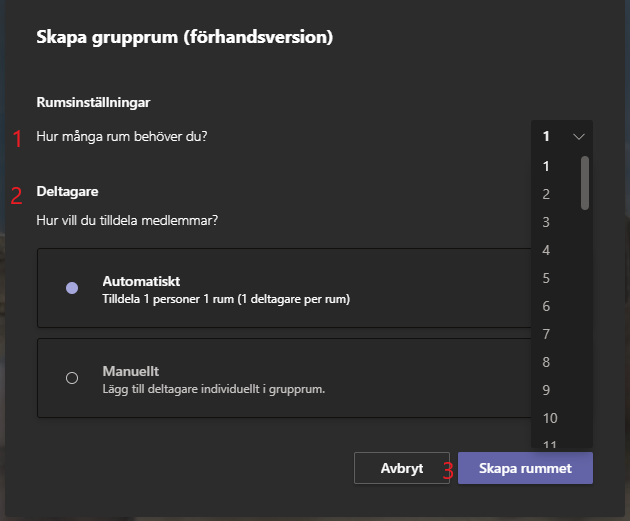 Visar hur man gör för att lägga till grupper automatiskt eller manuellt