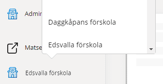 Bilder visar hur man skiftar mellan olika förskolor i Haldor.