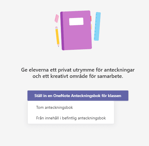 Bilden visar val när du skapar en ny Kab.